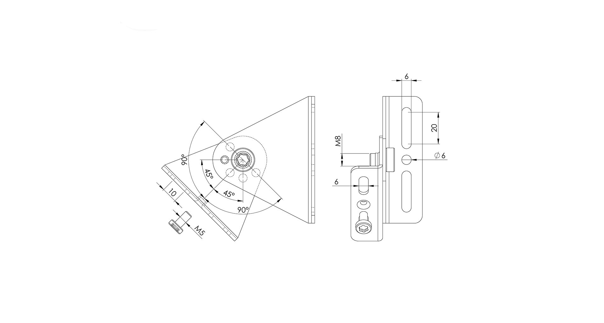 Mått på vinkelbeslag | Light by Sweden