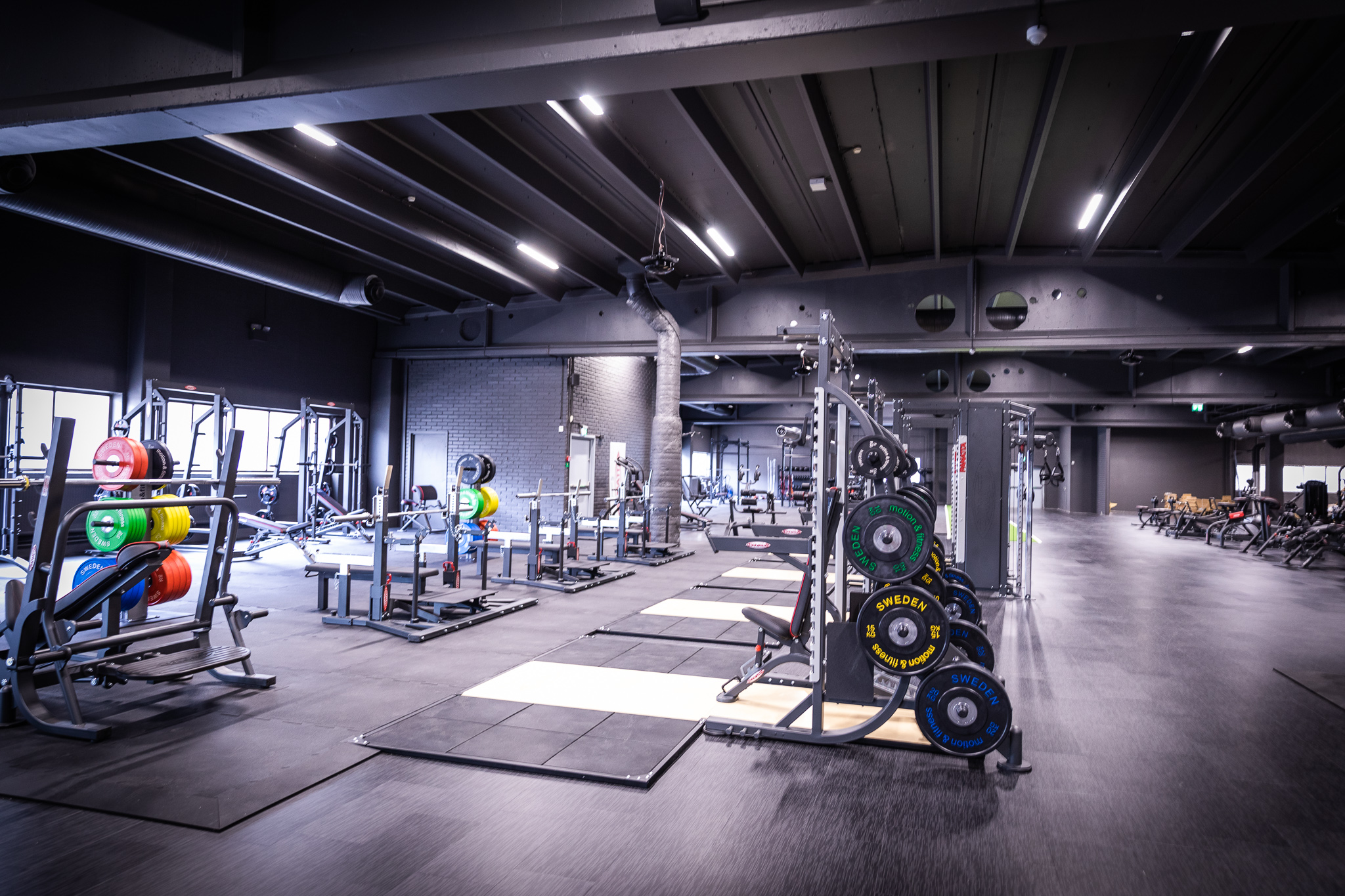 Sport Fitness i Stockholm. Belysningen IN23 från Light by Sweden