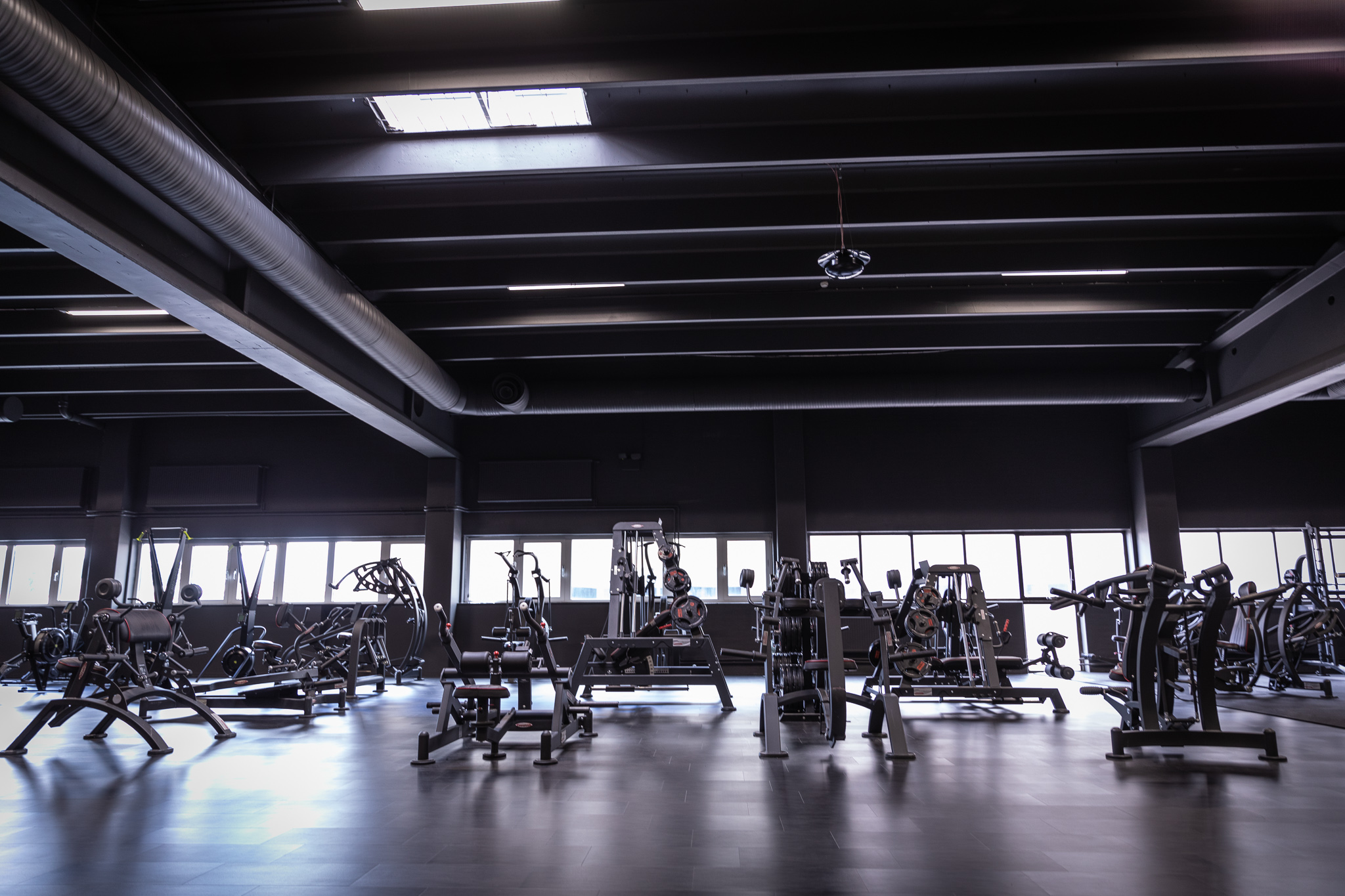 Sport Fitness gym i Stockholm. Belysning från Light by Sweden