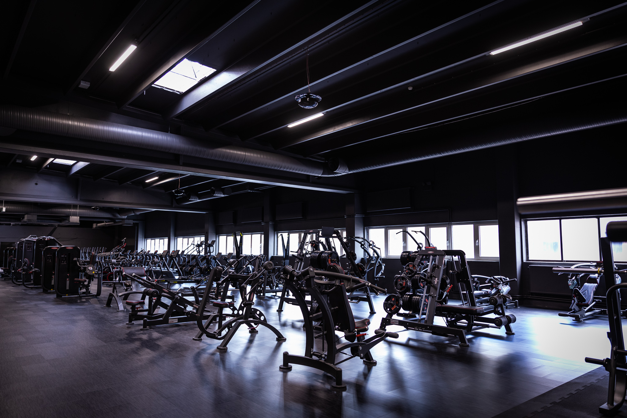 Sport Fitness Stockholm. Belysning levererad från Light by Sweden